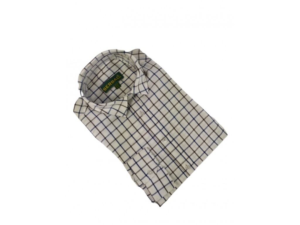 Camisa cuadros azul/marrón