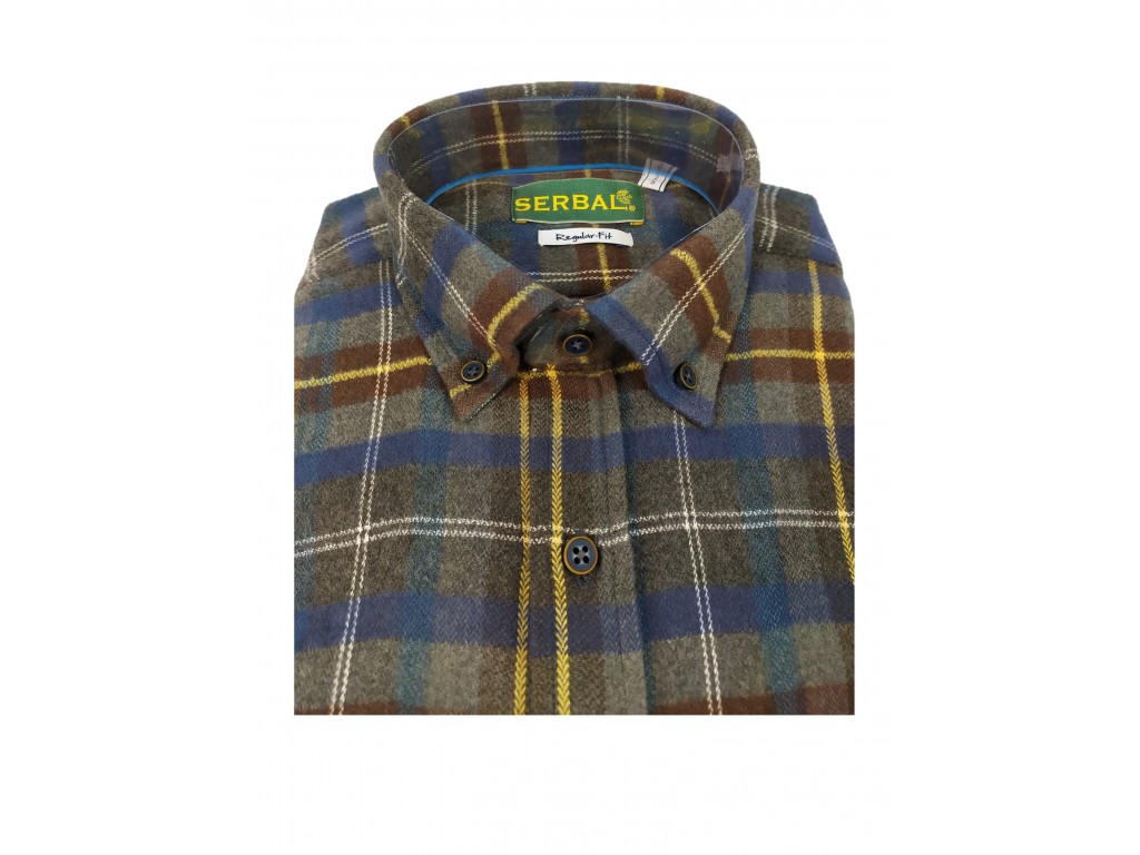Camisa cuadro de algodón Serbal