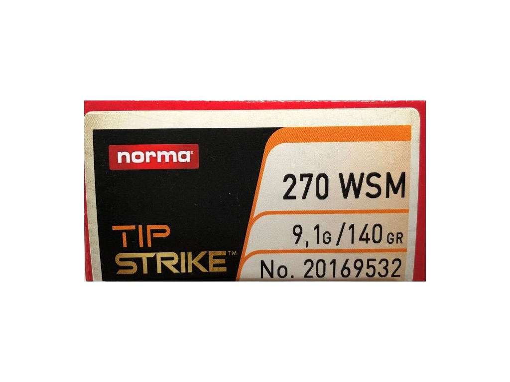 Balas calibre 270WSM. Norma. TIP STRIKE.140gr