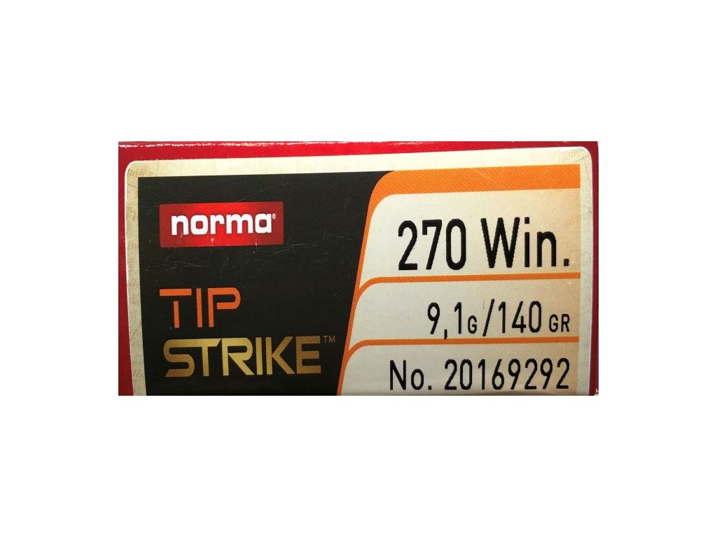 Balas calibre 270W Norma. TIP STRIKE.140gr