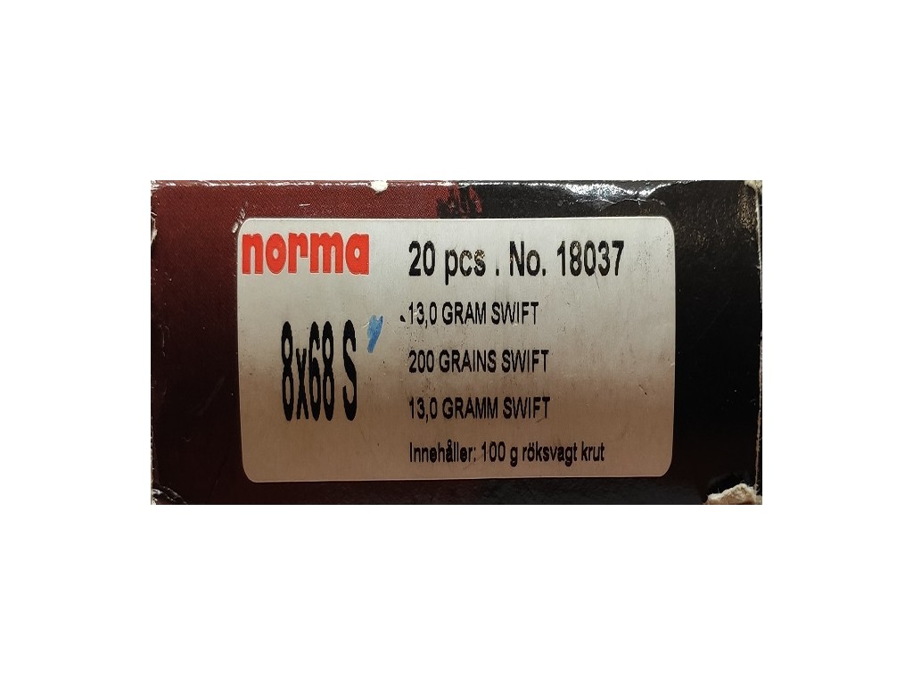 Balas calibre 8x68S. Norma. Swift.200gr