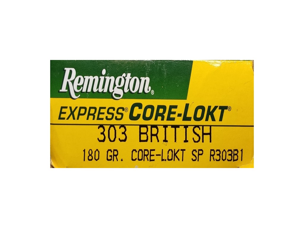 Balas calibre 303 British. Remington. Core-lokt SP. 180gr
