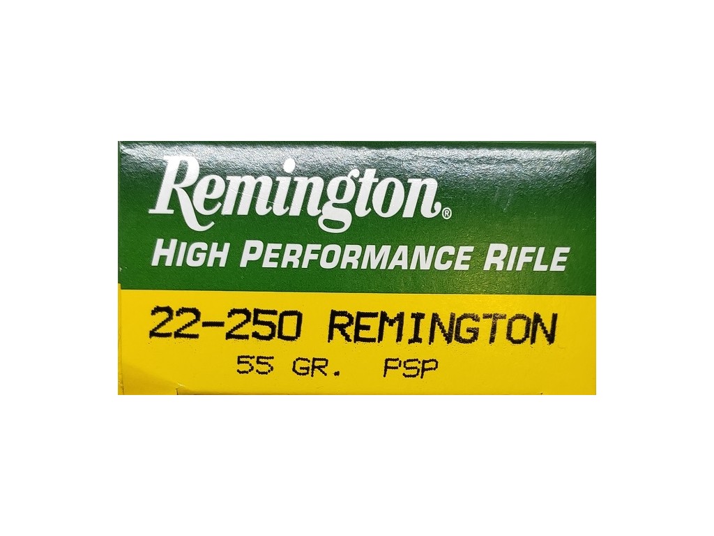 Balas calibre 22-250. Remington. PSP. 55gr