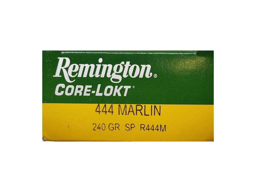 Balas calibre 444 Marlin. Remington. Core-lokt SP. 240gr