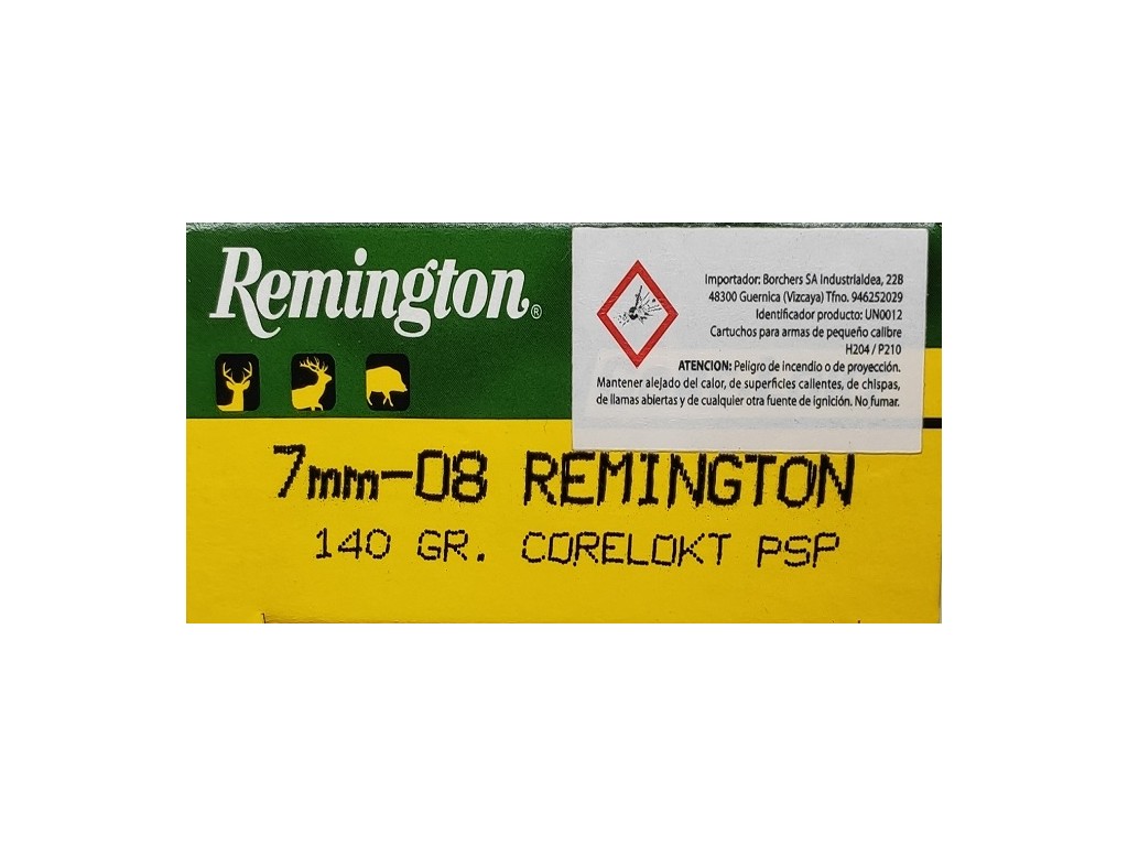 Balas calibre 7mm-08. Remington. Core-lokt PSP. 140gr