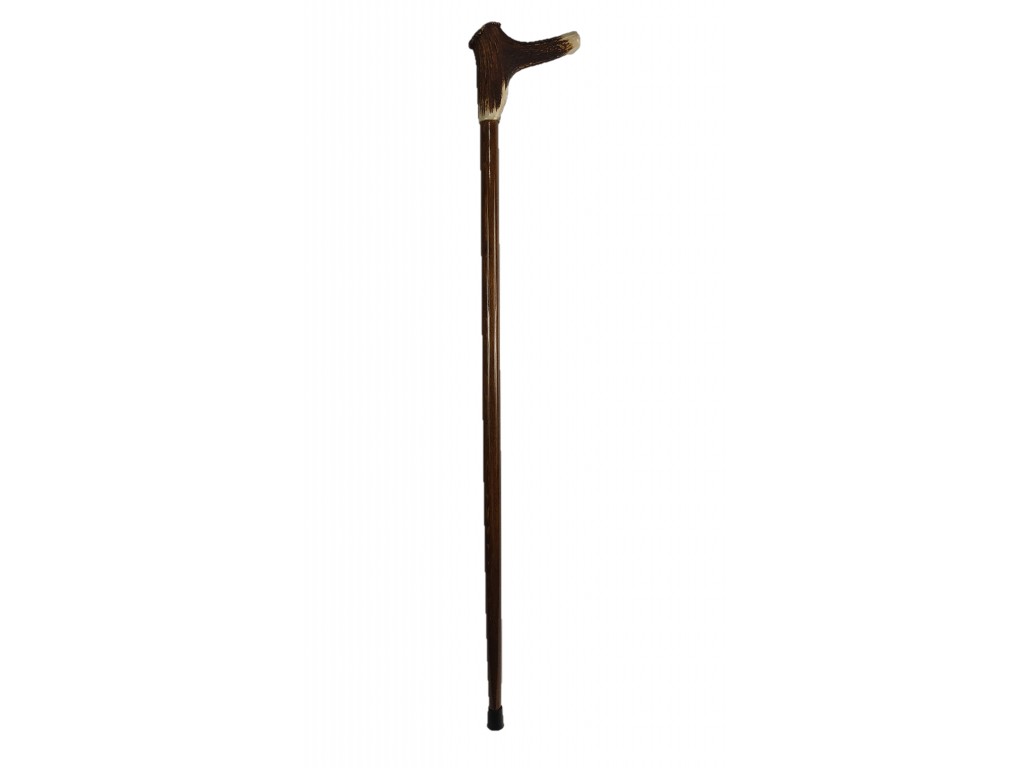 Bastón artesanal de madera de eucalipto con roseta de venado
