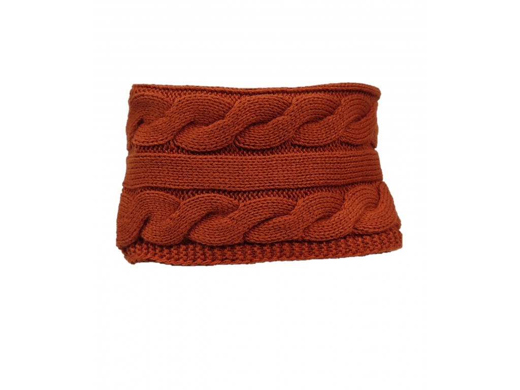 Cuello de ochos para niño, color teja