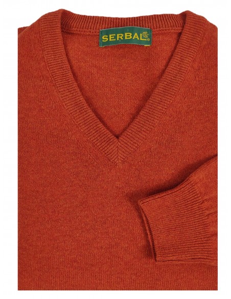 Jersey cuello pico lana ember