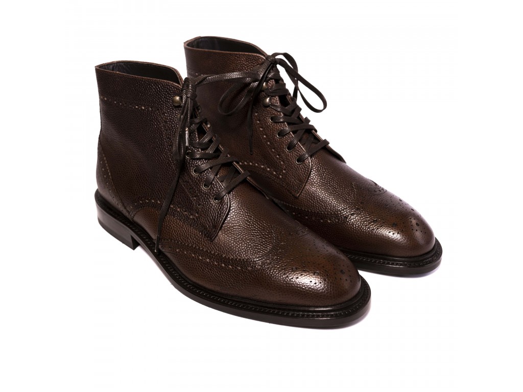 Botines cuero cordones