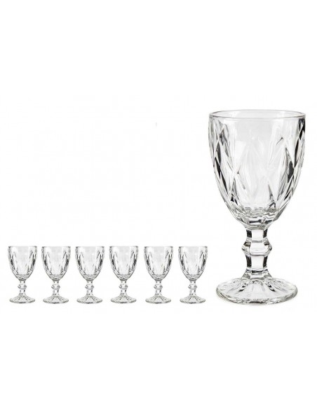 6 COPAS VINO DIAMANTE 330 ML