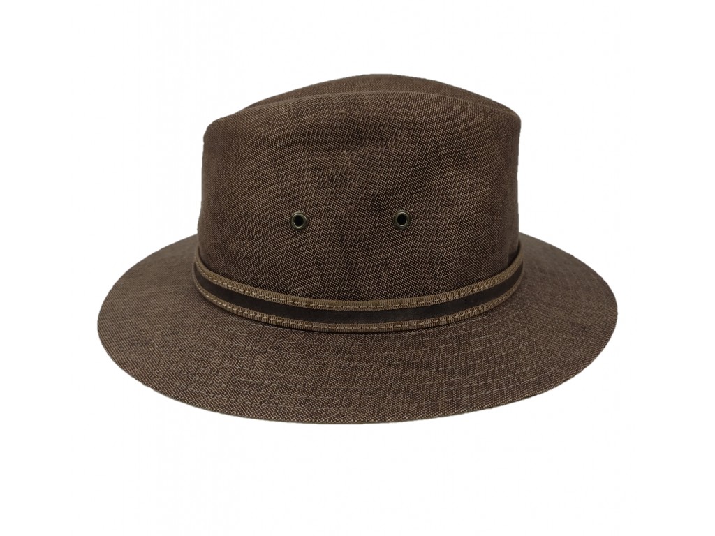 Sombrero verano lino color marrón