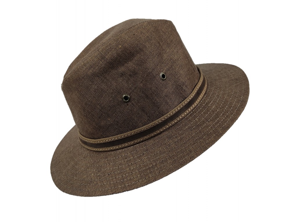 Sombrero verano lino color marrón