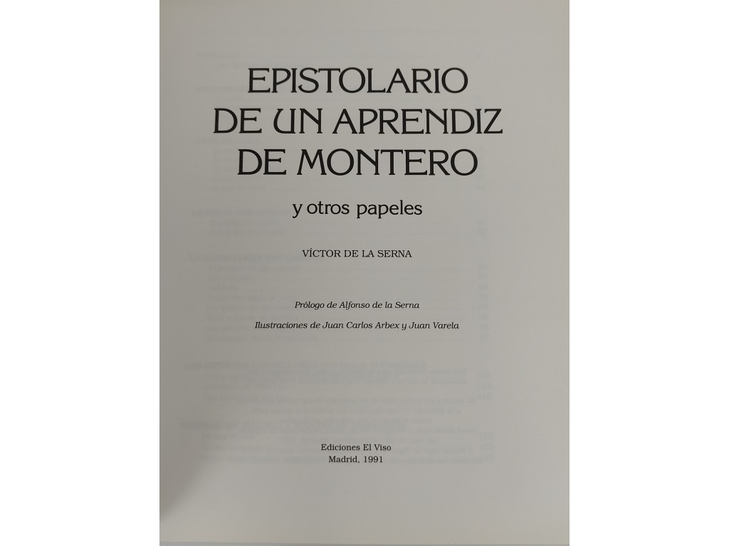 Epistolario de un aprendiz de montero