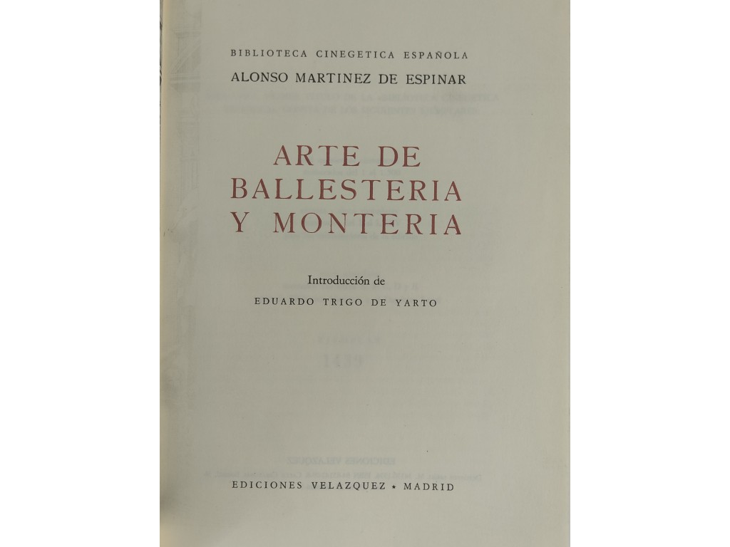Arte de ballestería y montería